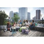Flower pot - Elho - Loft Urban Round - Wheels 40 - Purple - L 39 x W 38.5 x H 35 cm - Outdoor - 100% recycled - Image 4