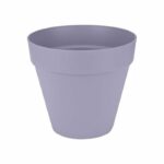 Flower pot - Elho - Loft Urban Round - Wheels 50 - Purple - L 49 x W 48.5 x H 45 cm - Outdoor - 100% recycled