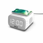 Speaker charger alarm clock - EVOOM - EV304601 - White with wireless charger and integrated speaker - Image 4