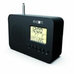 EVOOM LEKIO smart alarm clock radio with date, time, temperature and humidity display - Black - Image 2
