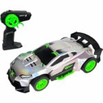 Remote Control Car – EXOST – Metal Chrome 1:14 – 15 km/h – 31 -5 cm – silver and green – from 5 years old