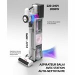 in 1 cordless broom vacuum cleaner - FAGOR FG6415 - 300W - With self-cleaning base - Flexible tube - 3 speeds - Autonomy 60 min - Image 2