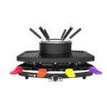 FAGOR - FG816 3-in-1 combination wiper + fondue + grill - 1100W - 1.5L capacity - 8 poelons + 6 fondue picks