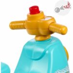 FALK - Strada toddler scooter - silent wheels, directional handlebar with horn - Blue and Yellow - Image 3