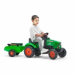 FALK - Supercharger red pedal tractor with opening hood and trailer – Bild 2