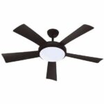 Wallis Black - Ø132cm ceiling fan 38W + LED lighting