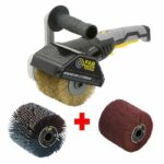 Fartools – Rex120c renovator + Abrasive Lanieres brush and synthetic fiber – for wood and metal – flat or complex surfaces