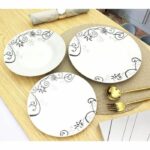 18 pieces service BAROQUE Black wing shape - Image 5