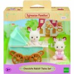 Sylvanian Families - 5432 - Chocolate Bunny Twins and Double Stroller - Furniture