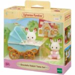 Sylvanian Families - 5432 - Chocolate Bunny Twins and Double Stroller - Furniture - Image 5