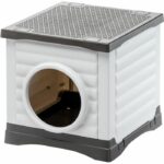 Niche - FERPLAST - PETVILLA 50 - 38.5 x 43 x 38.5 cm - White / Gray