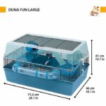 Cage - FERPLAST - DUNA FUN LARGE - 3 levels - 71.5 x 46 x 41 cm - Blue - Image 2