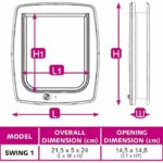 Cat flap - FERPLAST - Swing 1 - 21.5 x 5 x 24 cm - Gray - Image 2