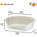 SIESTA DELUXE Basket Size 6 - 70.5*52*23 cm - Light Grey - FERPLAST - Image 2
