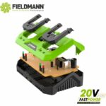 Double charger - FIELDMANN - For 20V batteries - Charge 2Ah in 60 min - Compatible 2Ah, 4Ah - Image 4