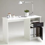 JACKSON Desk - White P/black decor - L123 x H76.5 x D50 cm - Made in Germany - Image 2