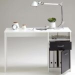 JACKSON Desk - White P/black decor - L123 x H76.5 x D50 cm - Made in Germany - Image 5
