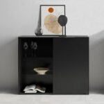 Small storage unit - Black decor - L99.1 x H81.3 x D31.5 cm - Made in Germany - Image 2