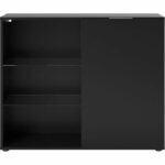 Small storage unit - Black decor - L99.1 x H81.3 x D31.5 cm - Made in Germany - Image 3