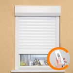 FRANCE COMBI Aluminum roller shutter - H.140 x W.120 cm - Electric radio operator - White
