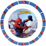 Tableware set - FUN HOUSE - SPIDERMAN - Glass, plate Ø22 cm and Ø16 cm, cutlery, water bottle and snack box - Image 2