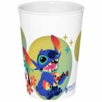 Tableware set - FUN HOUSE - LILO AND STITCH Glass, plate Ø22 cm and Ø16 cm, cutlery, water bottle and snack box - Image 3
