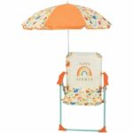 FUN HOUSE Fruity's Folding camping chair with parasol - H.38.5 x W.38.5 x D.37.5 cm + parasol ø 65 cm - For children – Bild 2