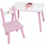 FUN HOUSE Dancer Ballerina Table H 41.5 cm x W 61 cm x D 42 cm with a chair H 49.5 cm x W 31 cm x D 31.5 cm - For children
