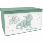 FUN HOUSE Jurrasic World Dinosaur Toy Chest - Foldable - 55.5 x 34.5 x 34 cm - For Children