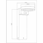 Solar bollard - GALIX - G4590B - Very bright - Stainless steel (Wall light option) with detector - H50 cm - 1000 Lumens – Bild 4