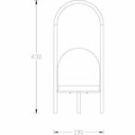 Resin lamp on 4 feet USB 200 Lumens H43 cm - Galix - Image 2