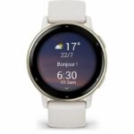 GPS Smartwatch - GARMIN - Vivoactive 5 - WiFi - 30.4 mm (1.2) - Cream Gold with Beige Strap - Image 2