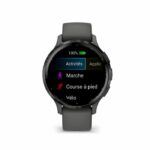 GPS Smartwatch - GARMIN - Venu 3S - 30.4mm (1.2) - Gray Steel, Dark Gray Case and Dark Gray Silicone Strap - Image 2