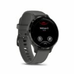 GPS Smartwatch - GARMIN - Venu 3S - 30.4mm (1.2) - Gray Steel, Dark Gray Case and Dark Gray Silicone Strap - Image 3