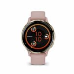 GPS smartwatch - GARMIN - Venu 3S - 30.4mm (1.2) - Soft Gold steel, pink case and pink silicone strap