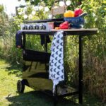 Garden Plancha Garden Max Merida - 4 lights - On a cart - Enamelled steel - 75 x 35 cm - Black - Image 2