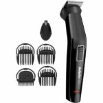 BABYLISS MT725E - 6 in 1 multifunction trimmer - Cordless - 60min autonomy - 2 interchangeable accessories - Washable heads