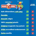 Magnetic Blocks - GEOMAG - Magicube 060 - 6 pieces - Stackable - Recycled plastic - Image 4