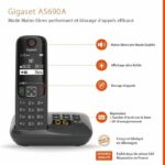 GIGASET Landline Phone AS690 A Trio Black - Image 4