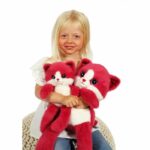 Leggies Cat Plush - GIPSY TOYS - Raspberry, 48 cm - Image 3