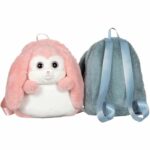 Fluffy Bag - GIPSY TOYS - Plush backpack - Blue and white rabbit 30 cm – Bild 2