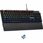 Mechanical Gaming Keyboard - THE G-LAB - KEYZ -CARBON -EX/FR - Backlit - Blue Switch - Wrist Rest - FR