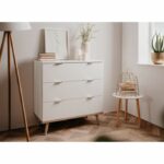 Göteborg chest of drawers - 3 drawers - White Sonoma oak decor - Scandinavian - L 79.8 x D 40 x H 86.5 cm - Image 2