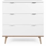 Göteborg chest of drawers - 3 drawers - White Sonoma oak decor - Scandinavian - L 79.8 x D 40 x H 86.5 cm - Image 3