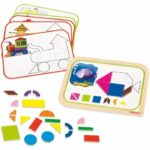 Educational game - GOULA - Magnetic shapes box - 12 activities with 24 wooden pieces - Image 5