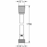 Shower hose - GROHE VitalioFlex 287422432 - 1.75m - Anti-kink and torsion - Universal connection - Smooth surface - Matt black - Image 3