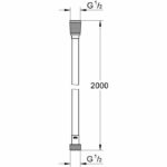 Shower hose - GROHE VitalioFlex 27507001 - 2m - Anti-kink - Anti-twist - Universal connection - Smooth surface - Chrome – Bild 2
