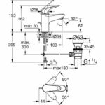 Single-lever basin mixer - GROHE Swift - 24316001 - Chrome - Size S - Water saving - Image 3