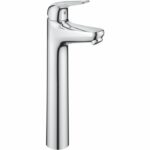 Single-lever basin mixer - GROHE Swift - 24331001 - Chrome - Raised XL size - Water saving - Click-clack waste