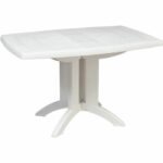 VEGA Folding Resin Garden Table - GROSFILLEX - 118 x 77 cm White